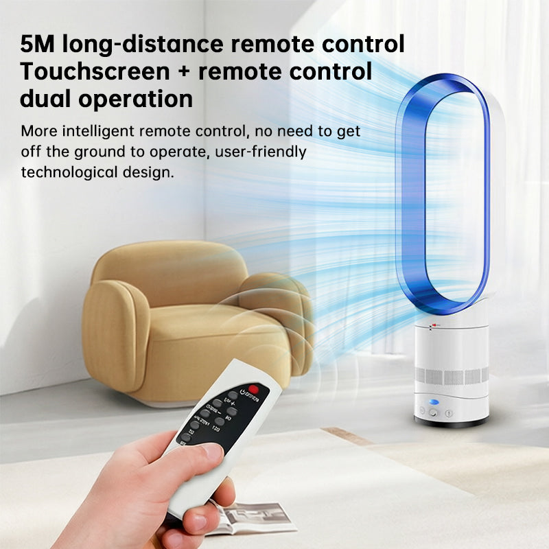2025 New 16" Bladeless Tower Fan with Remote, Quiet Floor Fan for Home