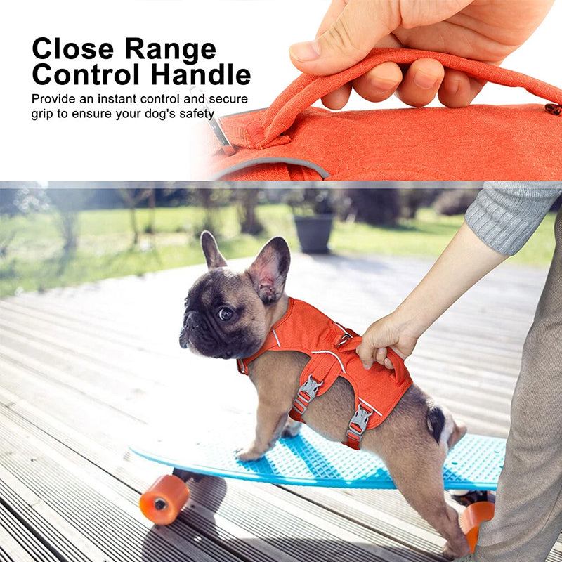 Reflective No-Escape Dog Harness with Control Handle – Padded Nylon Vest for Training, Walking & Anti-Theft Safety