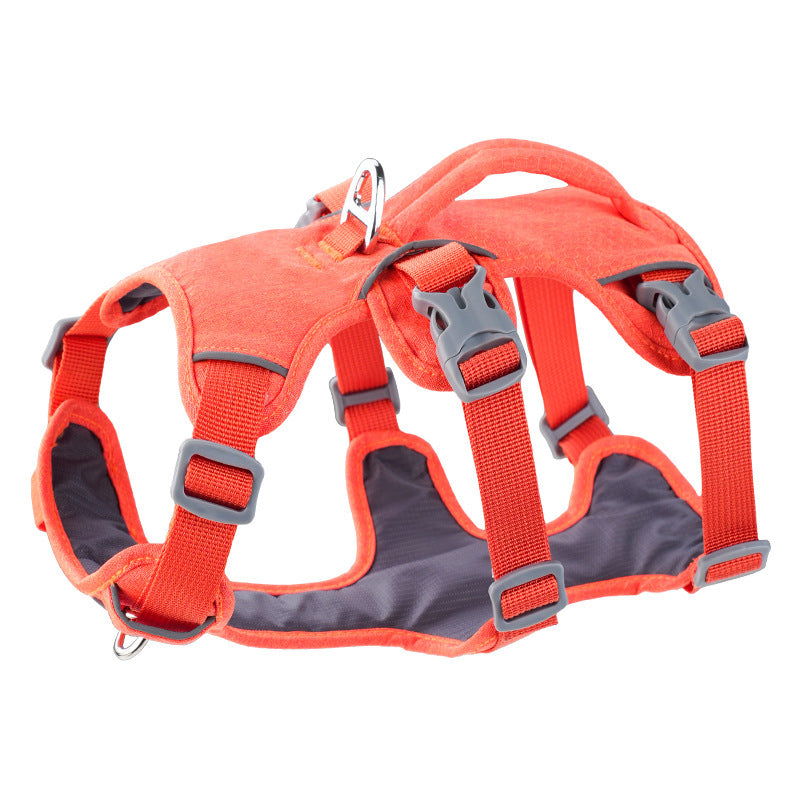 Reflective No-Escape Dog Harness with Control Handle – Padded Nylon Vest for Training, Walking & Anti-Theft Safety