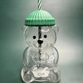 Bearista Glass Straw Cup Teddy Bear Glass Cup with Straw