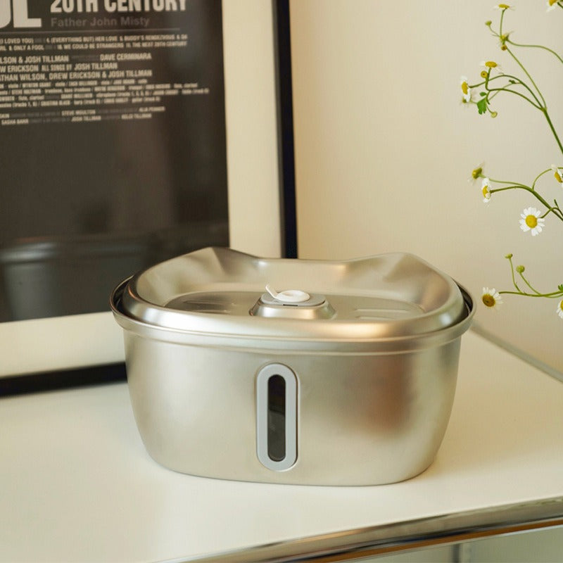 3L stainless steel pet water dispenser